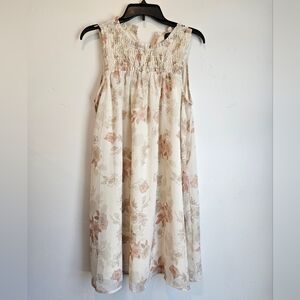 Wishlist Apparel Cream Ruffled Babydoll Dress NWOT